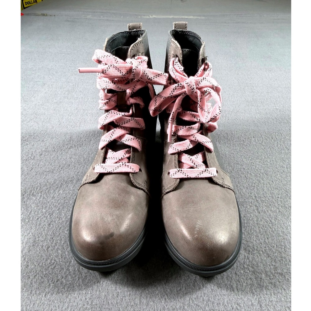 Sorel Joan of Arctic Wedge II‎ Chelsea Boot Quarry Gray Women's 6.5 Waterproof